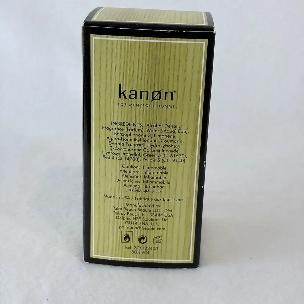 Kanon by Kanon for Men EDT Cologne Spray 3.4 oz New In Box